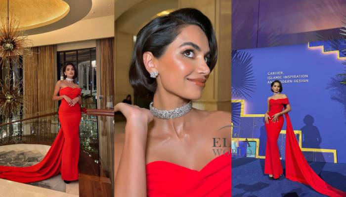 Diipa Khosla Exudes Sheer Elegance in Red at Cartier‘s Grand Exhibition in Abu Dhabi