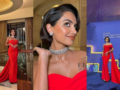 Diipa Khosla Exudes Sheer Elegance in Red at Cartier's Grand Exhibition in Abu Dhabi
