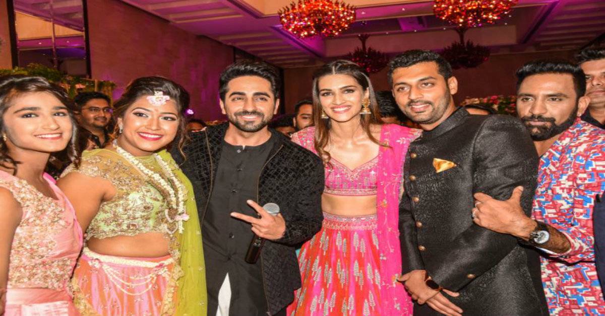 OMG! Why Did Ayushmann Khurrana And Kriti Sanon Gatecrashed An Engagement Party?