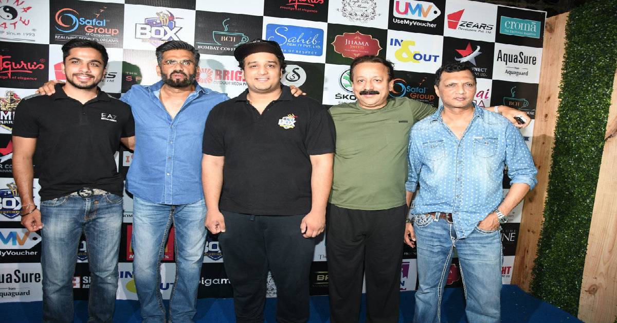Suniel Shetty Conducted The Toss At BOX - Bowl Out Xeries Spearheaded By Zeeshan Siddique!
