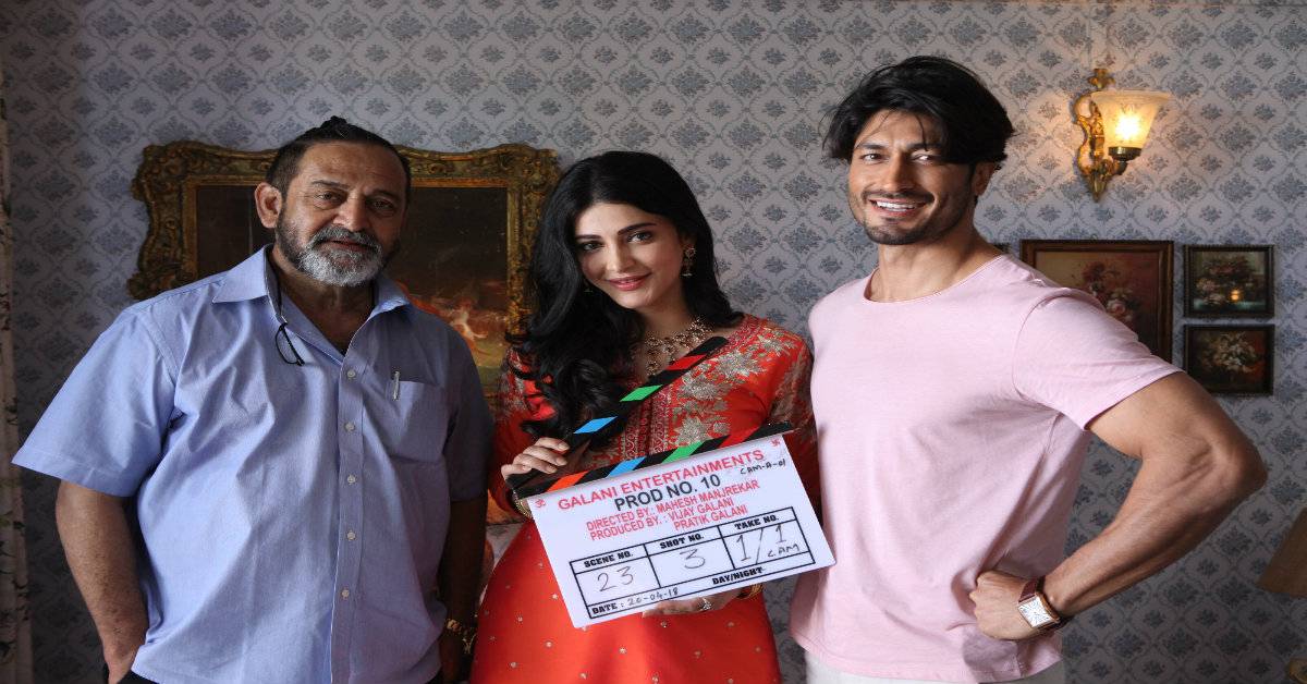 Vidyut Jammwal And Shruti Haasan Start Shooting For Mahesh Manjrekar’s Next!  
