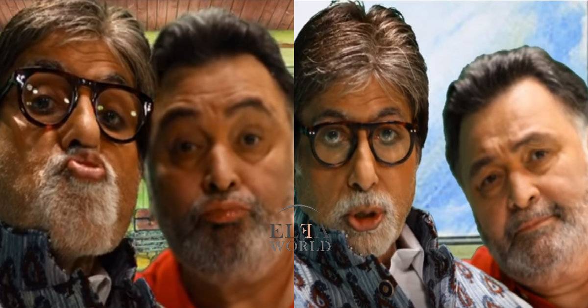 Amitabh Bachchan Goes The Millennial Way- Teaches Rishi Kapoor How To Pout! 
