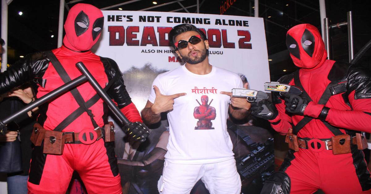 Ranveer Singh Hosts A Special Screening Of His Voiced Version Of Deadpool 2 For His Friends And Family! 
