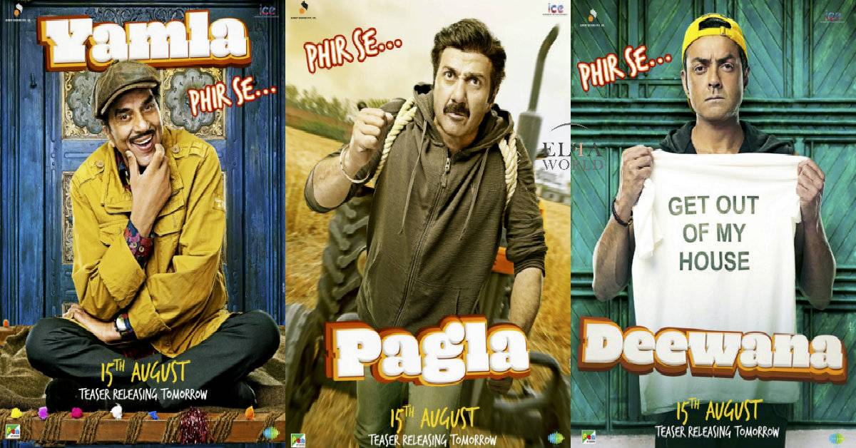 Bobby Deol, Dharmendra and Sunny Deol Starrer Yamla Pagla Deewana Phir Se's Posters Out Now! 
