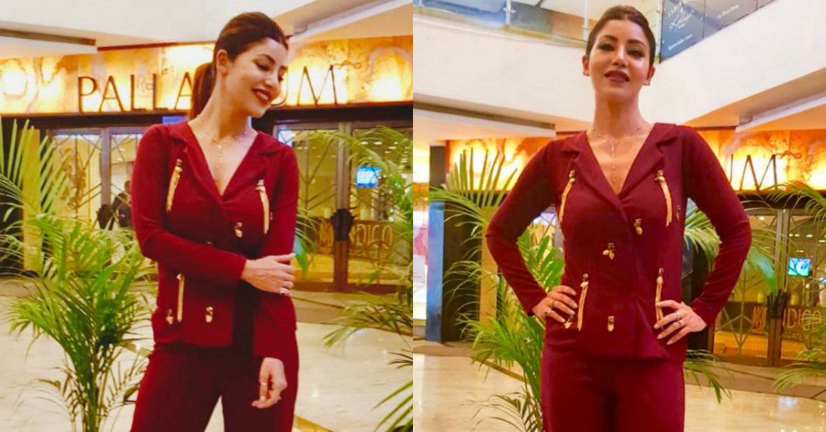 Debina Makes A Red Smokin' Appearance In Yet Another Pant Suit! 
