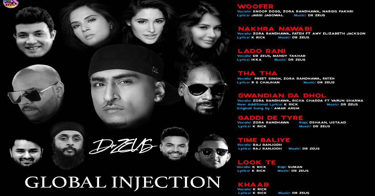 Dr Zeus Launches 5 New Songs To The Album - Global Injection!
