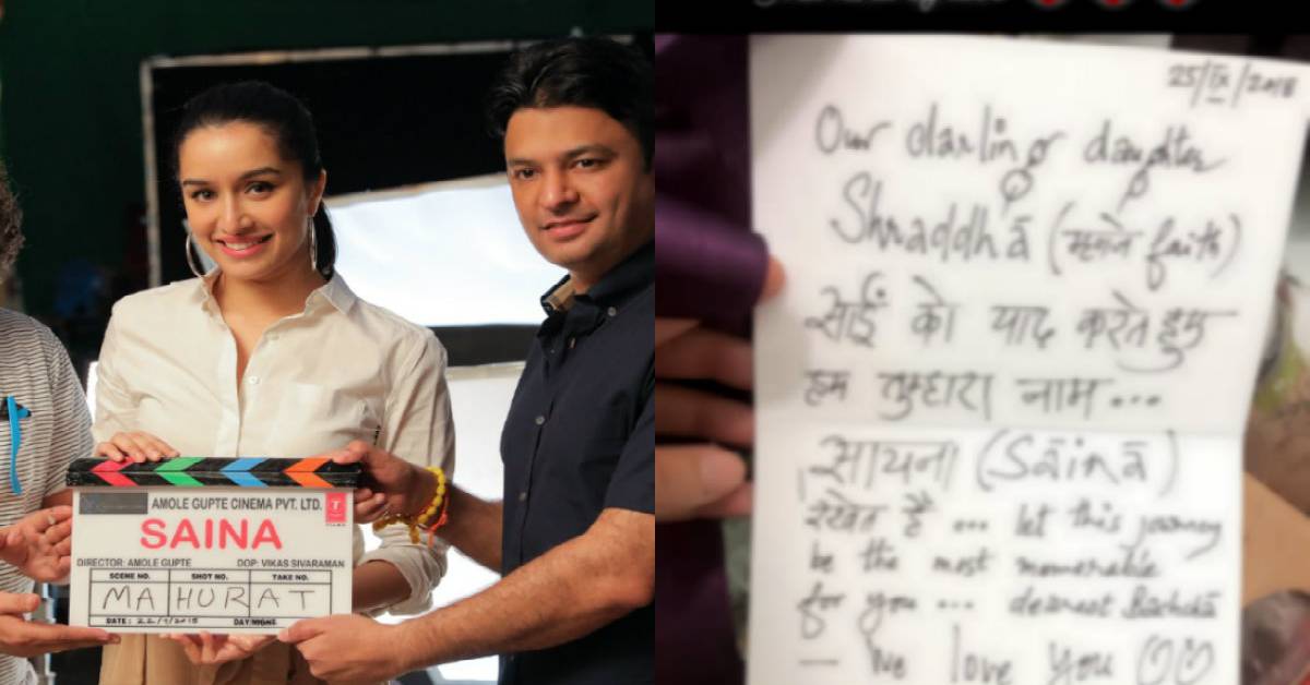 Shraddha Kapoor Shares A Heartfelt Letter She Received As She Starts Shooting For Saina Nehwal Biopic!

