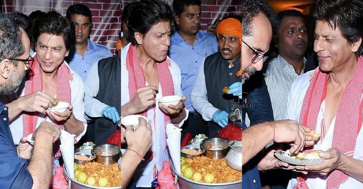 Zero Trailer Launch: SRK Relishes Some Yummy Pani Puri At The Zero Trailer Launch!