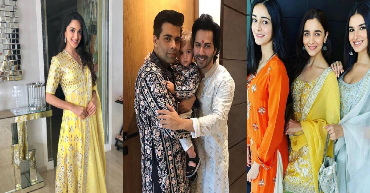 Varun Dhawan, Alia Bhatt And Other Stars Attend KJo's Star Studded Diwali Puja At His Office!
