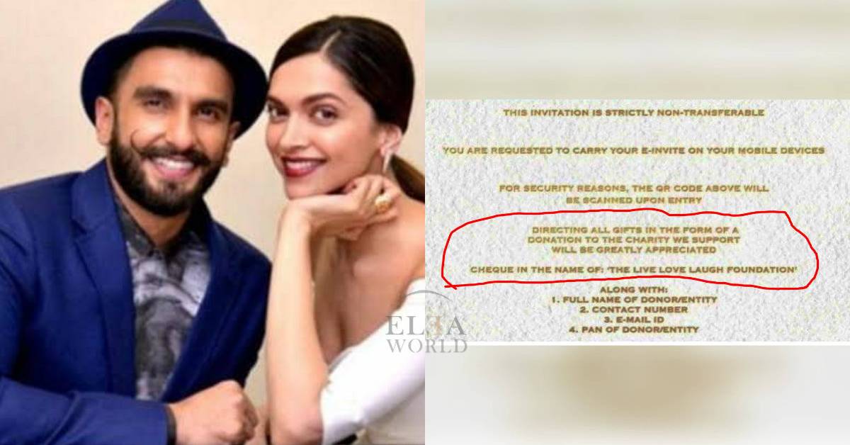 DeepVeer Wedding: This Noble Gesture By Deepika Padukone And Ranveer Singh At Their Wedding Will Truly Touch Your Heart!