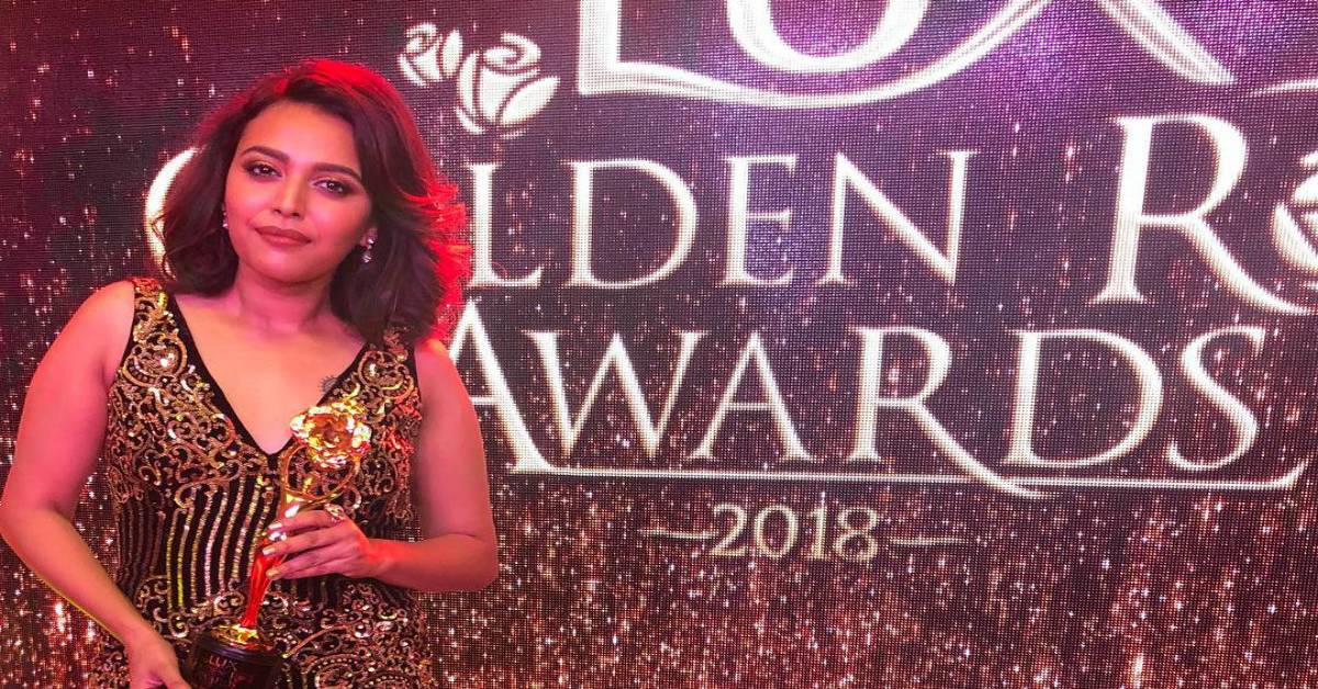 Swara Bhasker Wins ‘Confident Beauty Of The Year’ Award At Lux Golden Rose Awards 2018!
