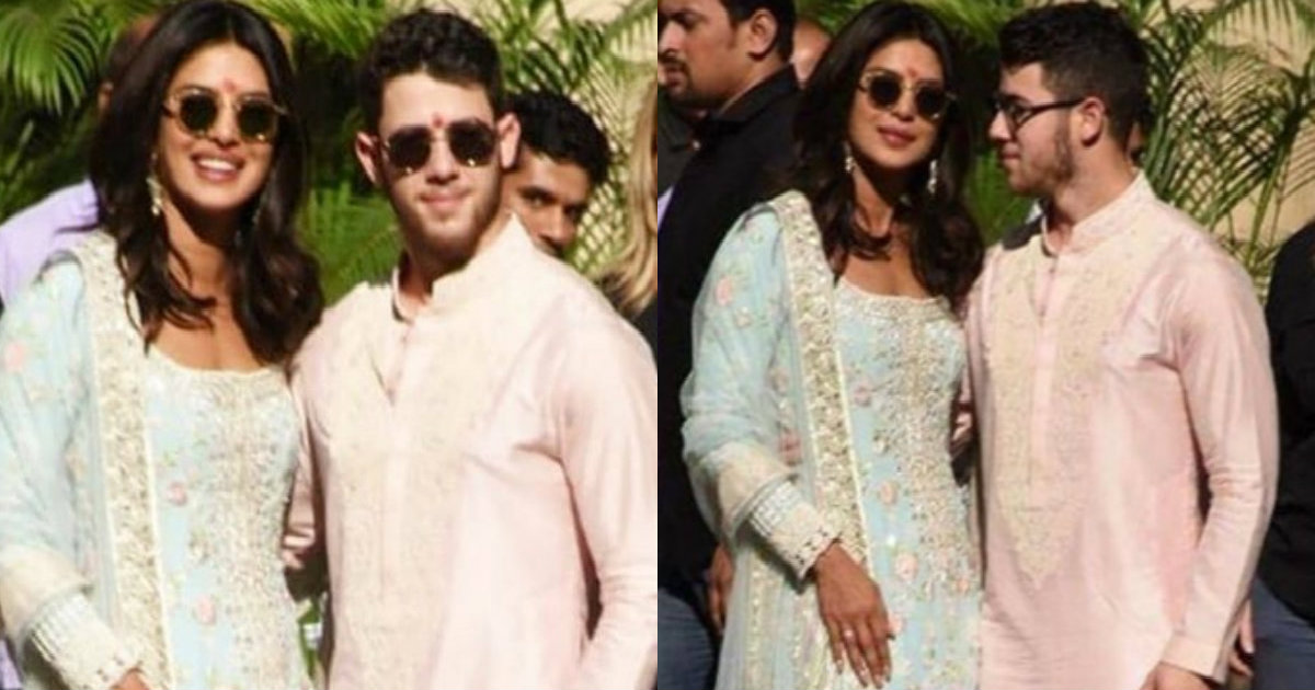 Priyanka Chopra And Nick Jonas Are Elegance Personified As They Head For Their Pre Wedding Puja! 
