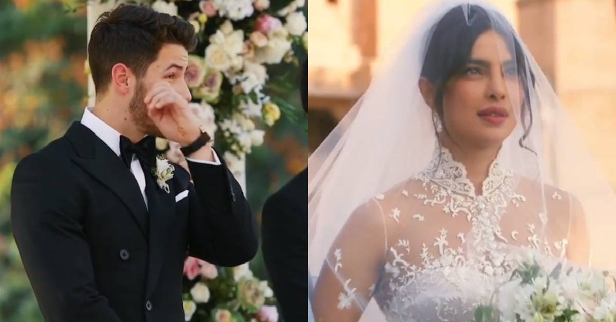 NickYanka Wedding: Nick Jonas Wipes A Tear As He Sees His Bride Priyanka Chopra Walking Down The Aisle!
