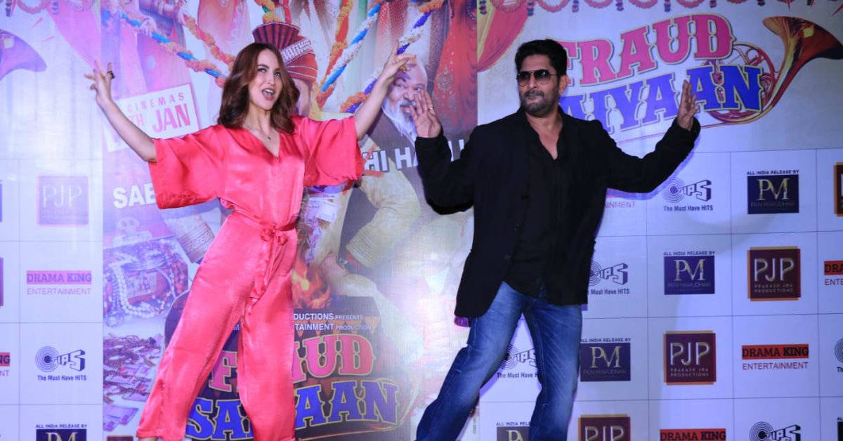 Elli AvrRam And Arshad Warsi Shake A Leg At The Song Launch Of Chamma Chamma! 

