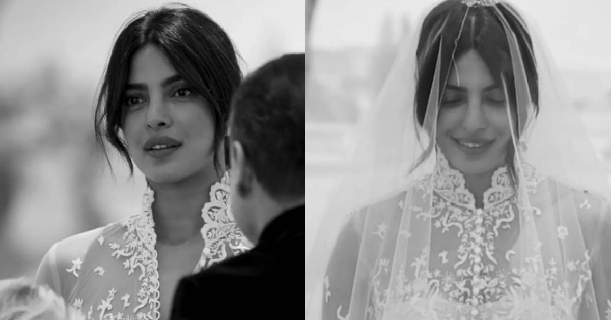 Priyanka Chopra Was One Beaming Bride As She Donned Her Ralph Lauren Wedding Gown For The First Time! 
