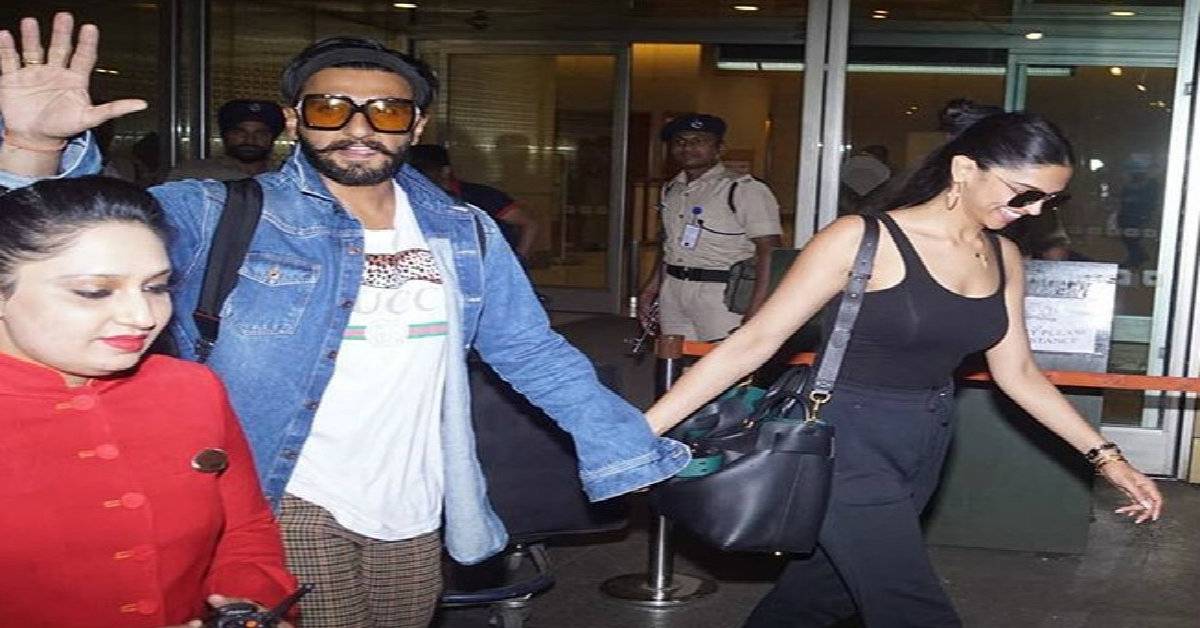Deepika Padukone And Ranveer Singh Make Heads Turn As They Return From Their Honeymoon In Sri Lanka!
