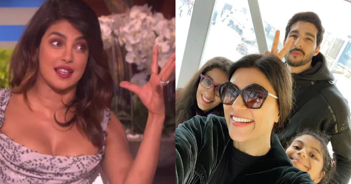 Priyanka Chopra Just Had The Cutest Reaction On The Latest Instagram Post Of Sushmita Sen With Her Beau Rohman Shawl And Her Daughters! 