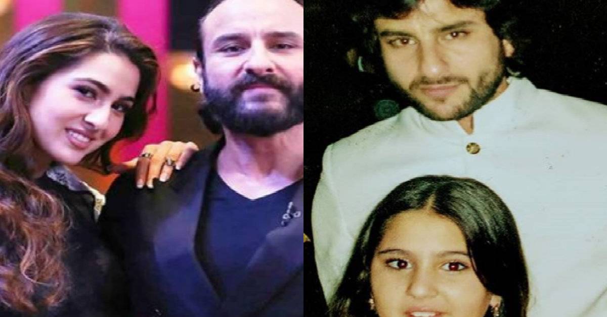 This Throwback Picture Of Sara Ali Khan With Dad Saif Ali Khan Is Nostalgic And Adorable To The Core! 
