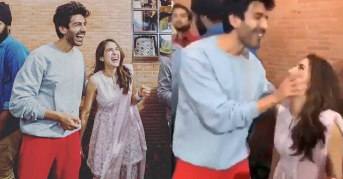 This Adorable Video Of Sara Ali Khan And Kartik Aaryan In A Playful Mood On The Sets Of Their Film Is Simply Unmissable!