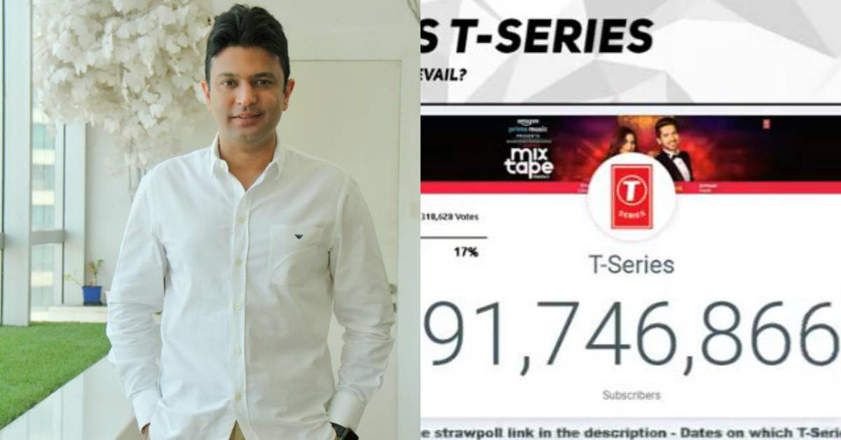 Bhushan Kumar's T-series Retained The Title Of World's Most Subscribed YouTube Channel, Leads By 50K Subscribers!