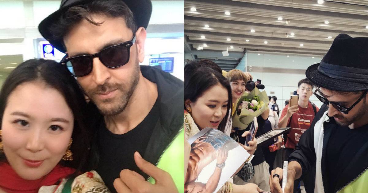 Fans Go Gaga As Hrithik Arrives In China For The Premiere Of Kaabil!
