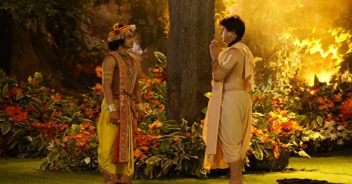 Krishn's Encounter With Devotee Sridama Enlightens Him About The 100 Year Separation Curse From Radha!  
