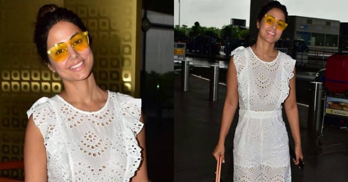 Hina Khan Is A Vision In White As She Slays In Her Latest Aiport Look! 
