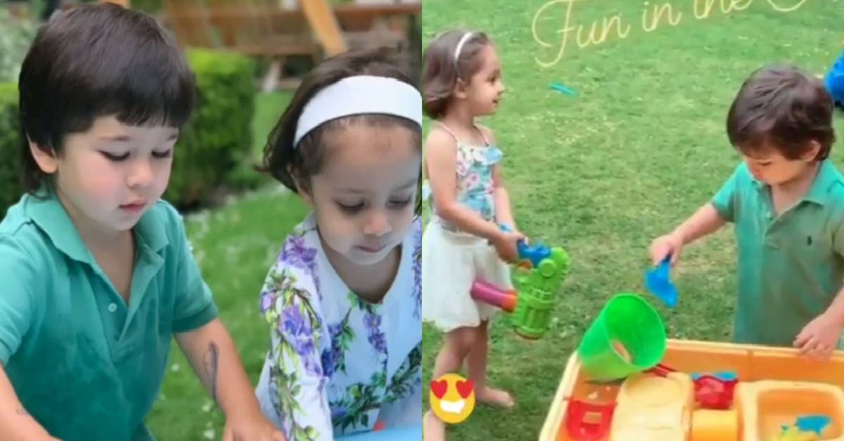 Taimur Ali Khan Is The Most Adorable Munchkin As He Enjoys The Bubbles During His London Vacay!
