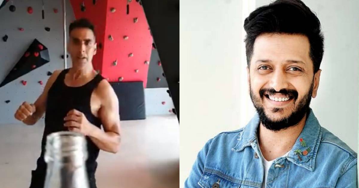 Akshay Kumar Had This Epic Reply To Riteish Deshmukh's Tweet Of His #BottleCapChallenge, Read On!
