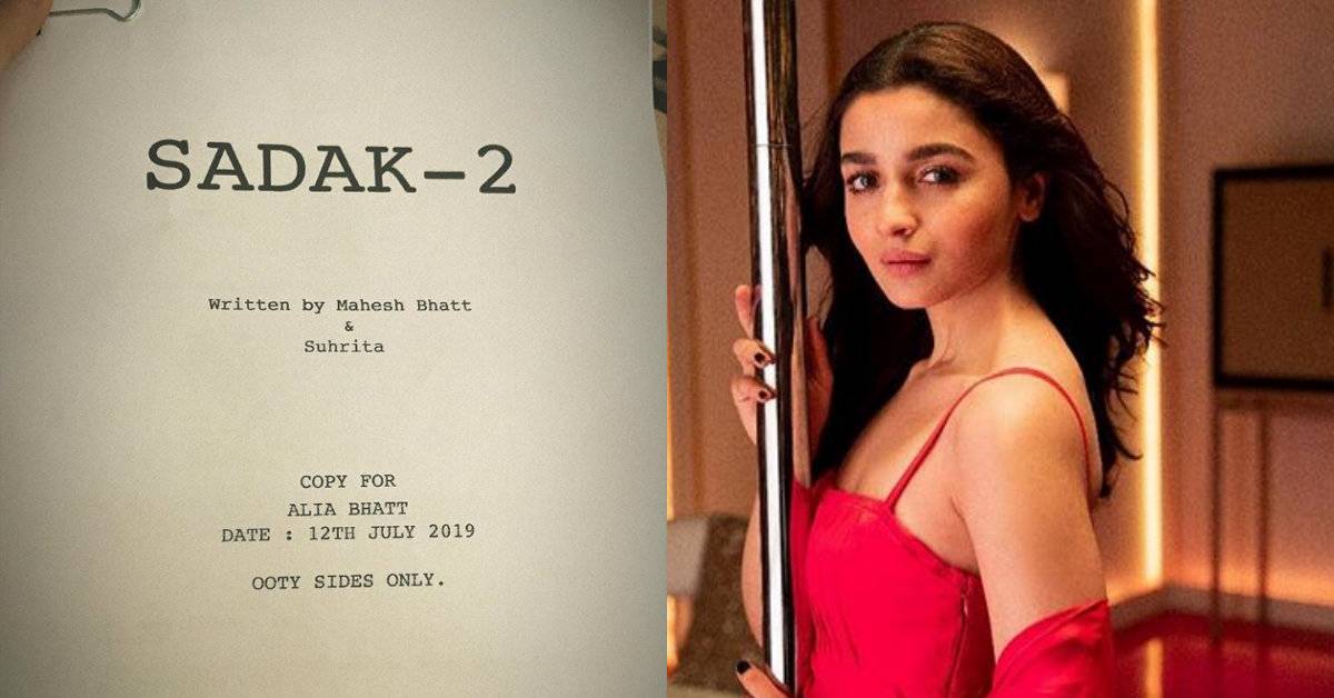 Alia Bhatt Starts Prepping For Her Film Sadak 2, Shares A Picture Of The Same!