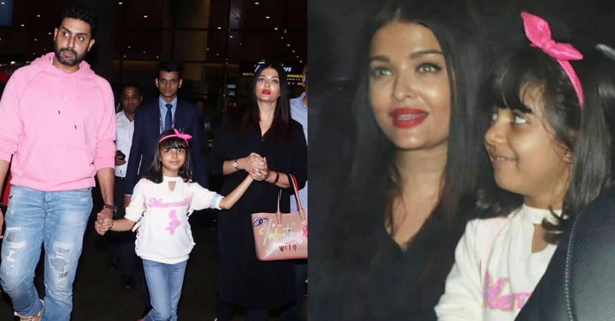 Abhishek Bachchan And Aishwarya Rai Bachchan Make Way For A Perfect Family As They Get Spotted At The Airport With Daughter Aaradhya Bachchan!