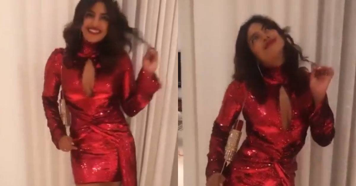 Priyanka Chopra Is A Happy Sight As She Dances To Hubby Nick Jonas' Song Red Dress!
