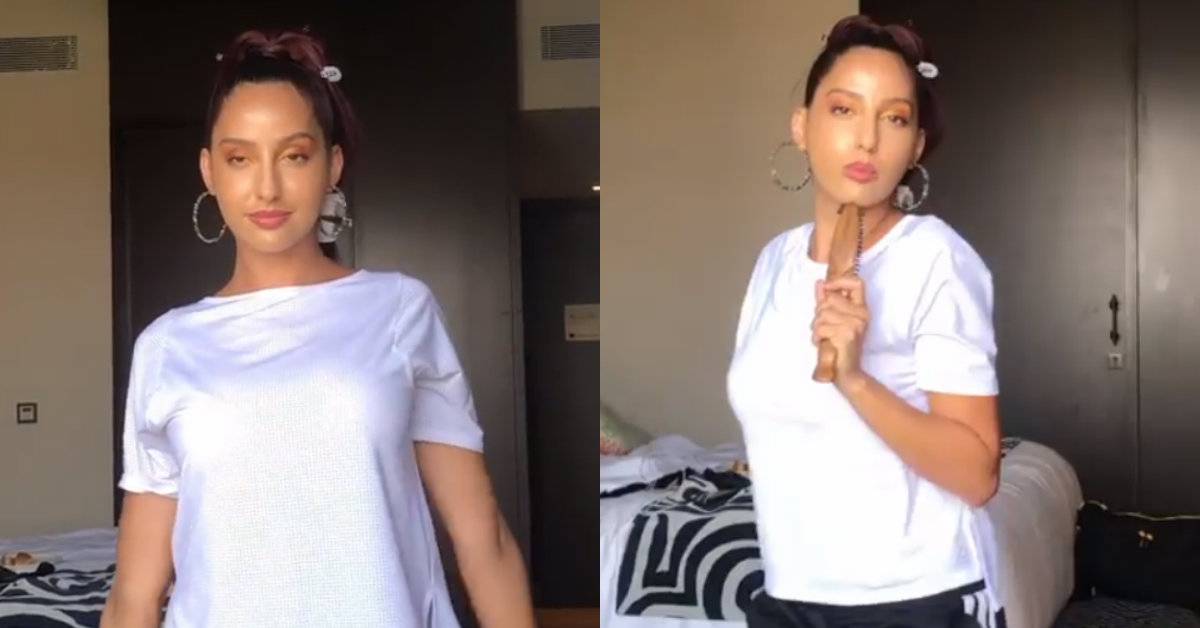 Watch: Nora Fatehi Being Silly While Getting Her Hair And Make-Up Done Is Totally Adorbs!
