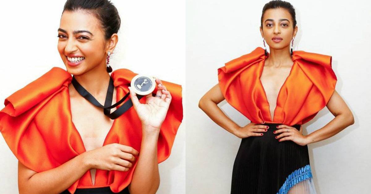 Radhika Apte Looks Alluring As She Poses With Her Nomination Medal Of International Emmy Awards!
