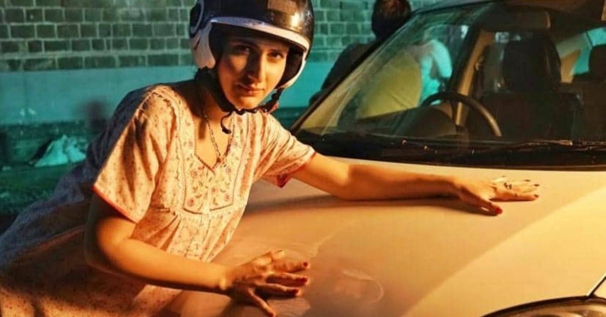 Check Out Fatima Sana Shaikh Trying To Be 'Saxy' From The Sets Of Her Upcoming Movie!
