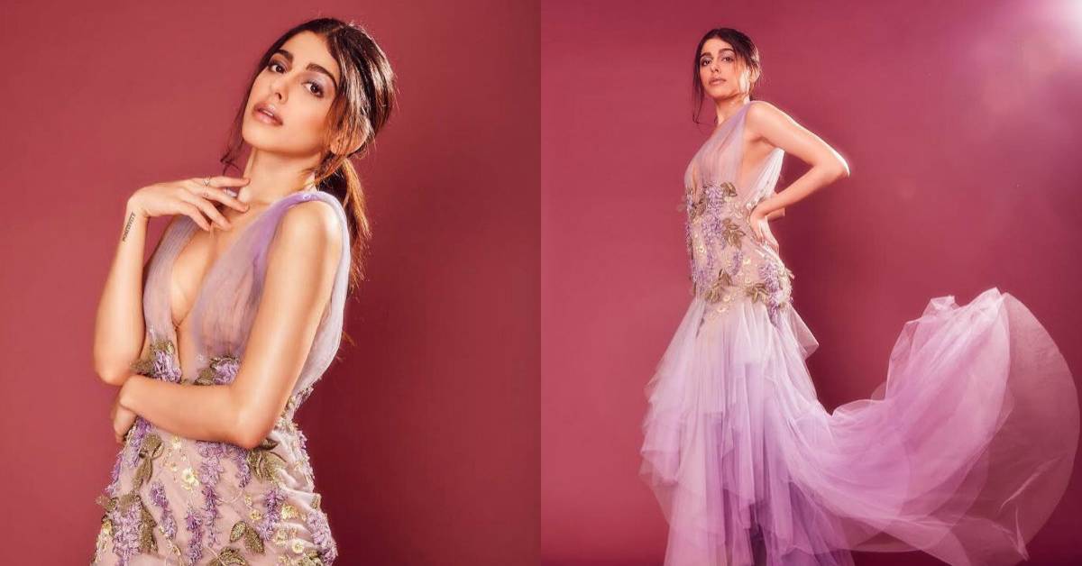 Alaya F At Her Sartorial Best; Oozes Glamour In A Purple Flowy Tulle Gown!