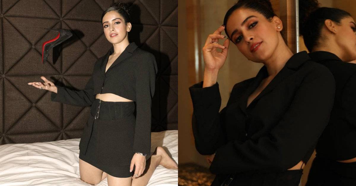 Flipping Her Black Stilettos And Donning An All-Black Look, Sanya Malhotra Is Stepping Her Fashion Game Up!
