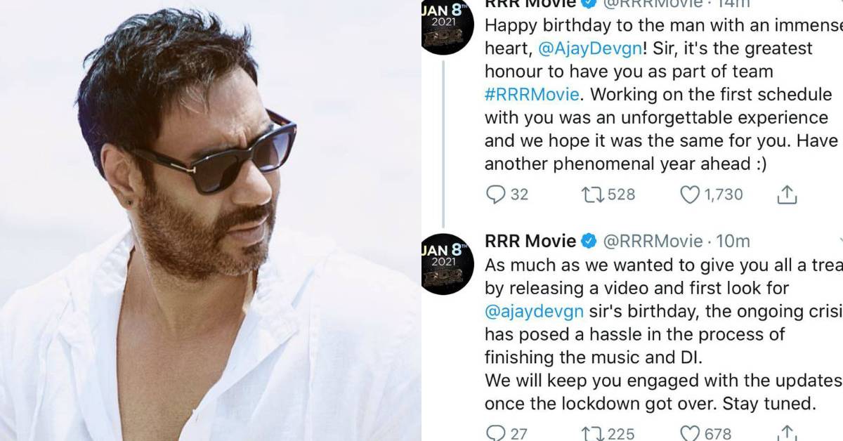 The Team Of RRR Wishes Ajay Devgn A Delightful And A Radiant Birthday!
