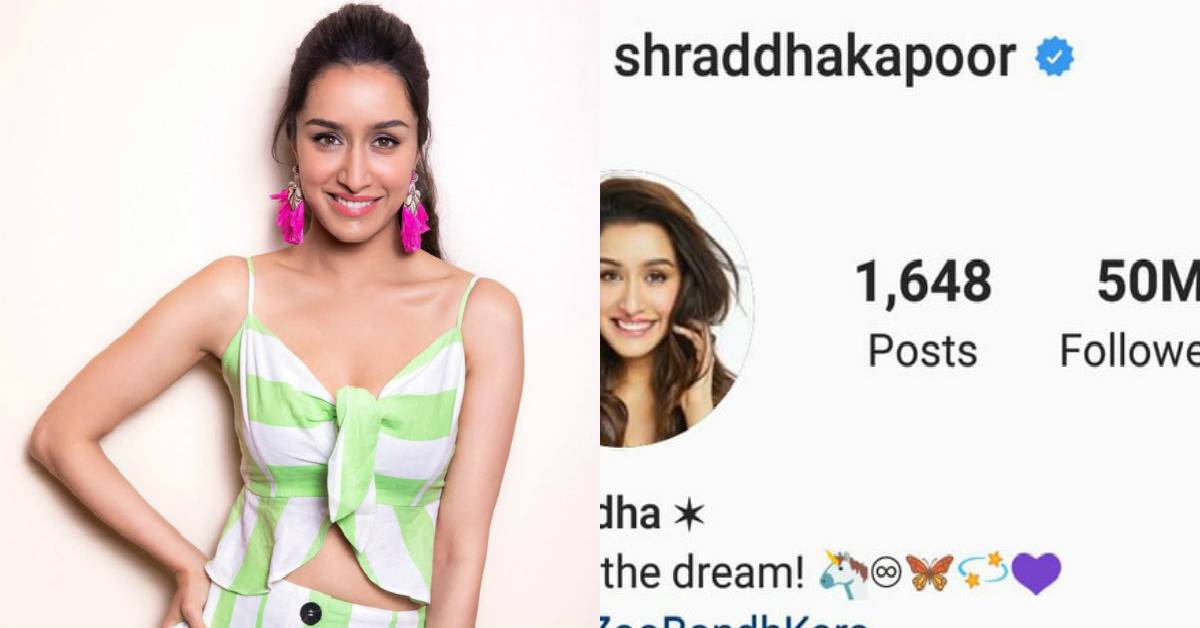 Shraddha Kapoor crosses a Huge Milestone As She Crosses 50 Million Followers On Instagram!
