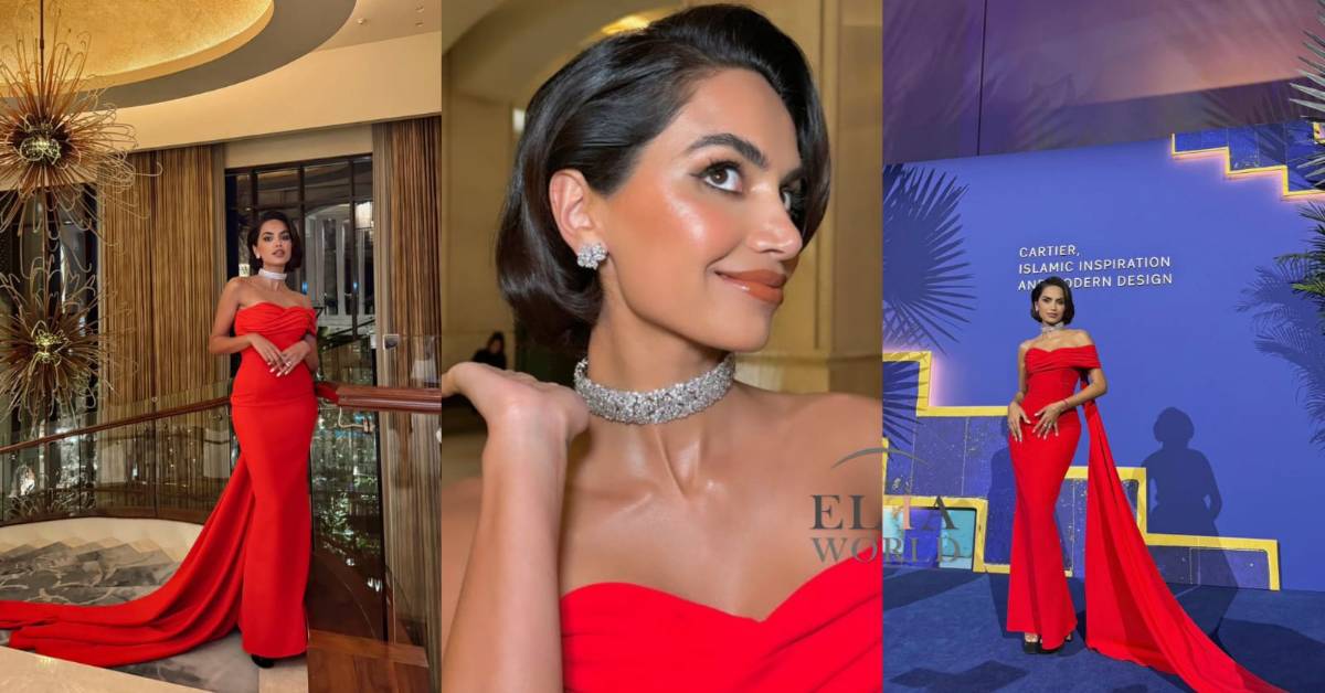 Diipa Khosla Exudes Sheer Elegance in Red at Cartier's Grand Exhibition in Abu Dhabi