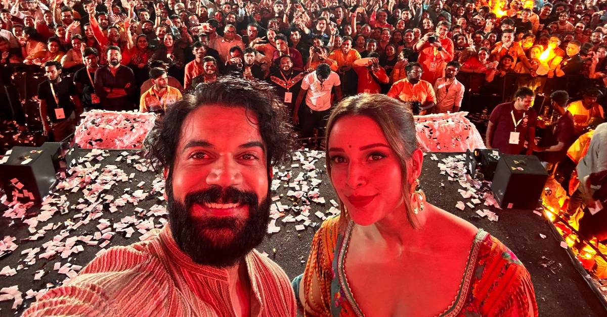 Tripti Dimri & Rajkummar Rao Join Garba Queen Falguni Pathak to Promote Vicky Vidya Ka Woh Wala Video